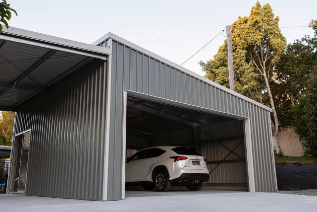 Car in double garage