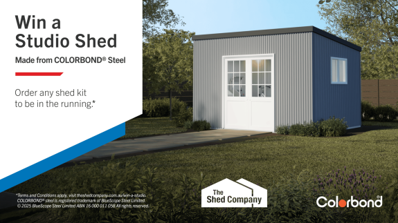 Win a studio shed kit the shed company landscape