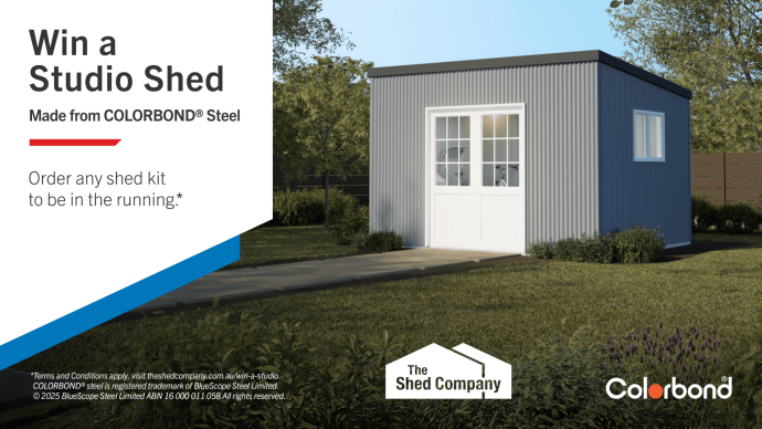 Win a studio shed kit the shed company landscape