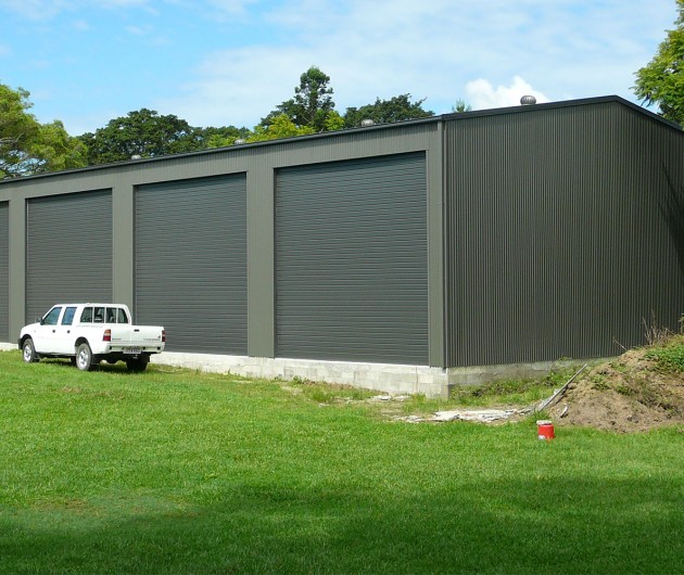 Four bay workshop shed colorbond steel