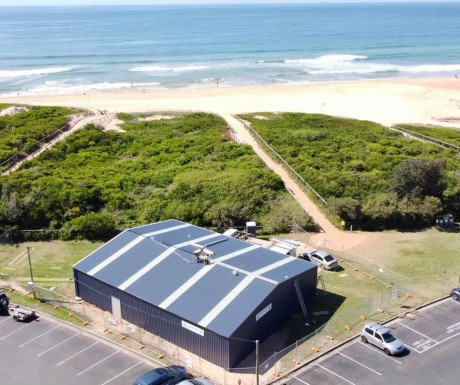 Big Blue Beach Shed