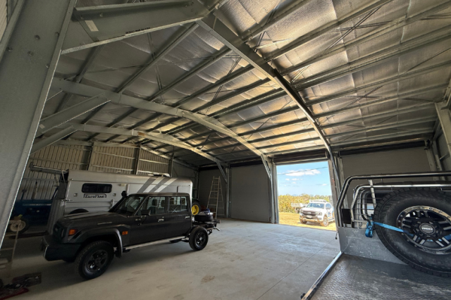 MONUMENT rural four bay shed sunshine coast the shed 21