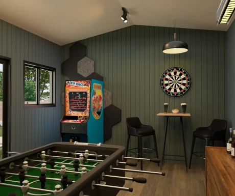 Shed Interior Gym Gable Interior min