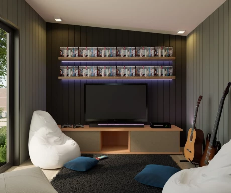 Shed Interior Kids hideaway Skillion Interior min