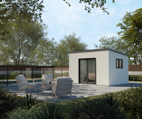 Shed Exterior Backyard Retreat Skillion Coro Profile