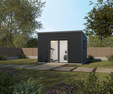 Shed Exterior Gym Skillion Coro Profile