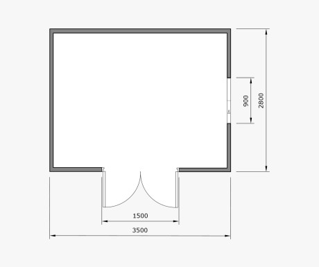 Skillion Floorplan Studio Shed