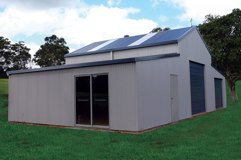 Barn with skylight sheeting