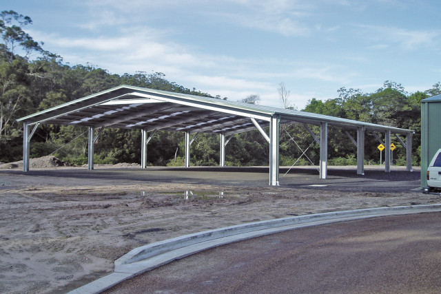 Commercial Cover large clear span with skylights
