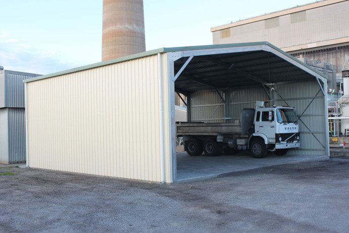 Commercial Cover with open gable ends