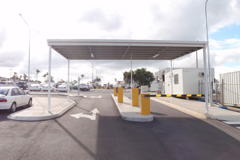 Flat Roof Carport at Airport