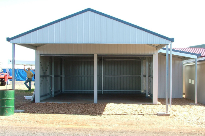 Garaport and awning on double garage