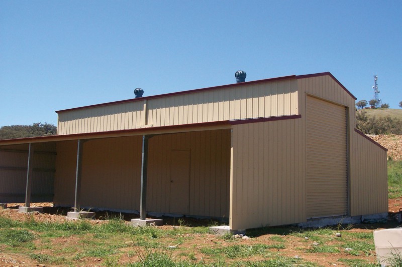 Traditional barn with open awning